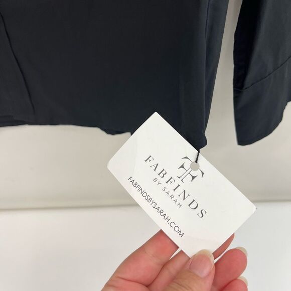 WEARCISCO paper cotton shirt in jet black Womens Large - Picture 7 of 9